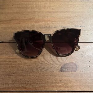 Lele Sadoughi Brown Tortoise Sunglasses
